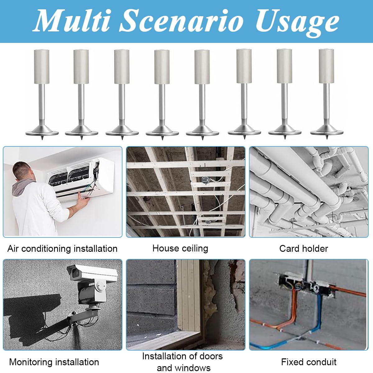 Serplex 100Pcs Nails for Concrete Nail Gun, Round Nails Wall Fastening Tool, for Ceiling Cable Ducts Fixed Slotting Device Repair Tool Home DIY Nail Gun Accessories Serplex 100Pcs Nails for Concrete Nail Gun, Round Nails Wall Fastening Tool, for Ceiling Cable Ducts Fixed Slotting Device Repair Tool Home DIY Nail Gun Accessories